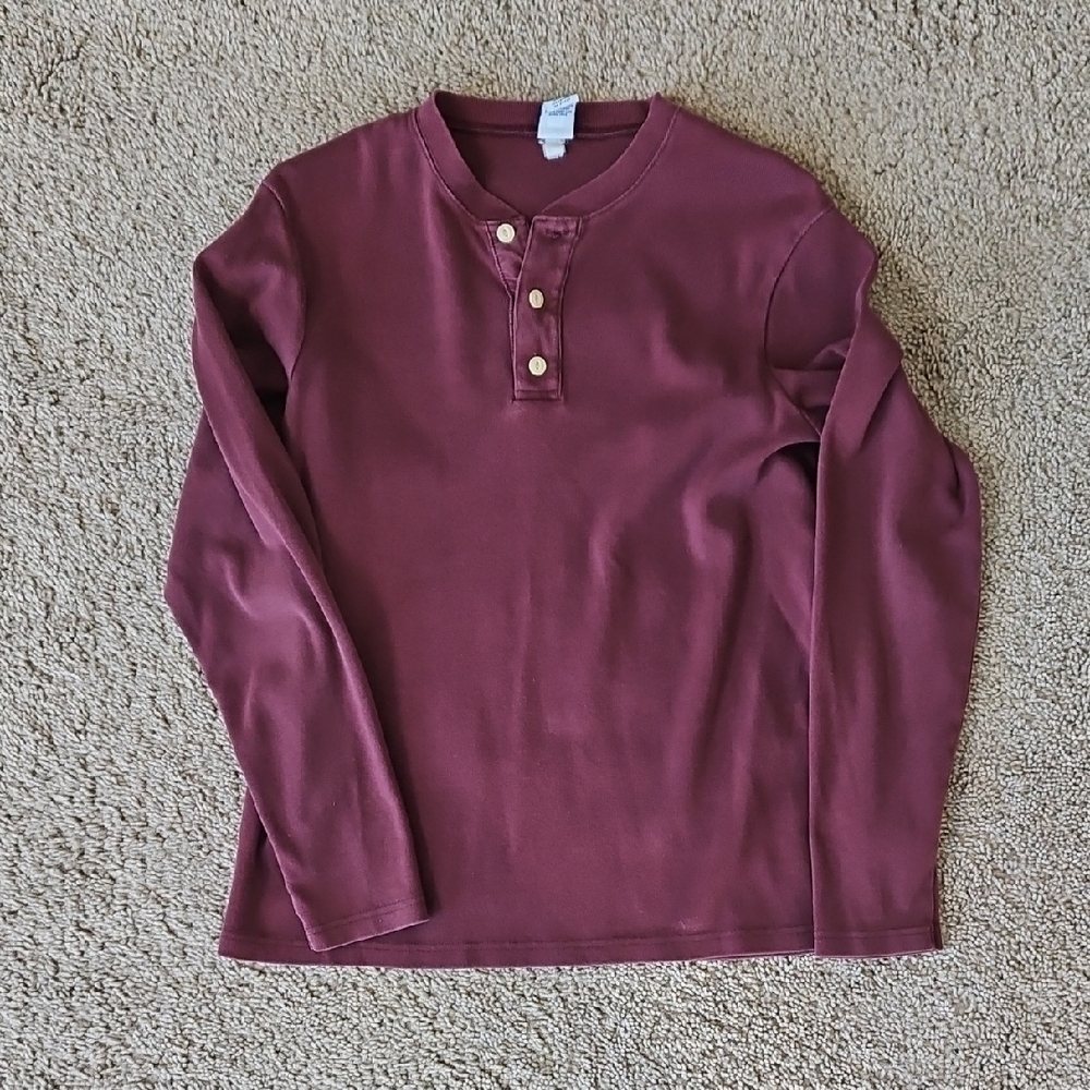 GAP Vintage Maroon Henley Shirt